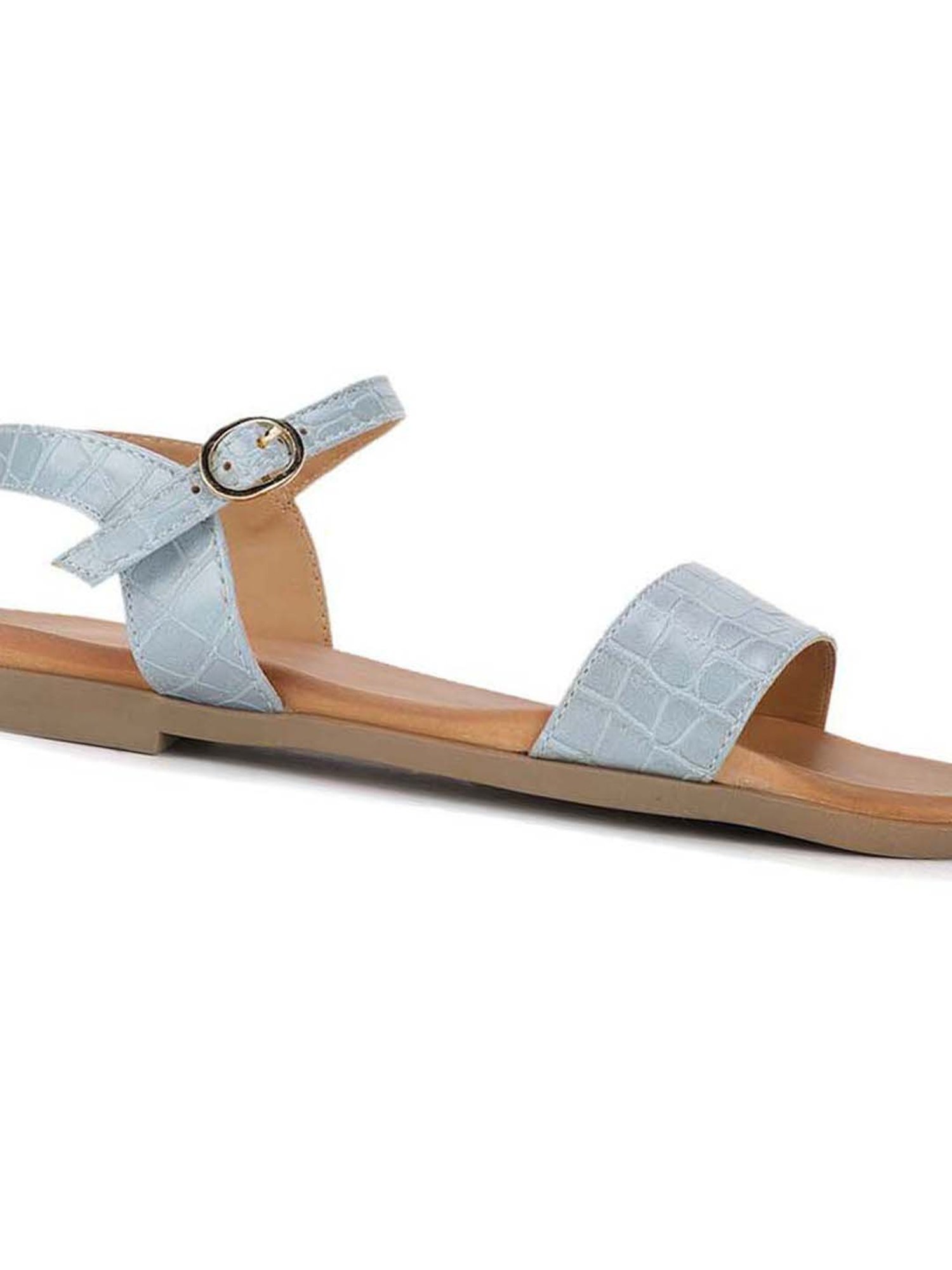 Bata Women's Grey Ankle Strap Sandals