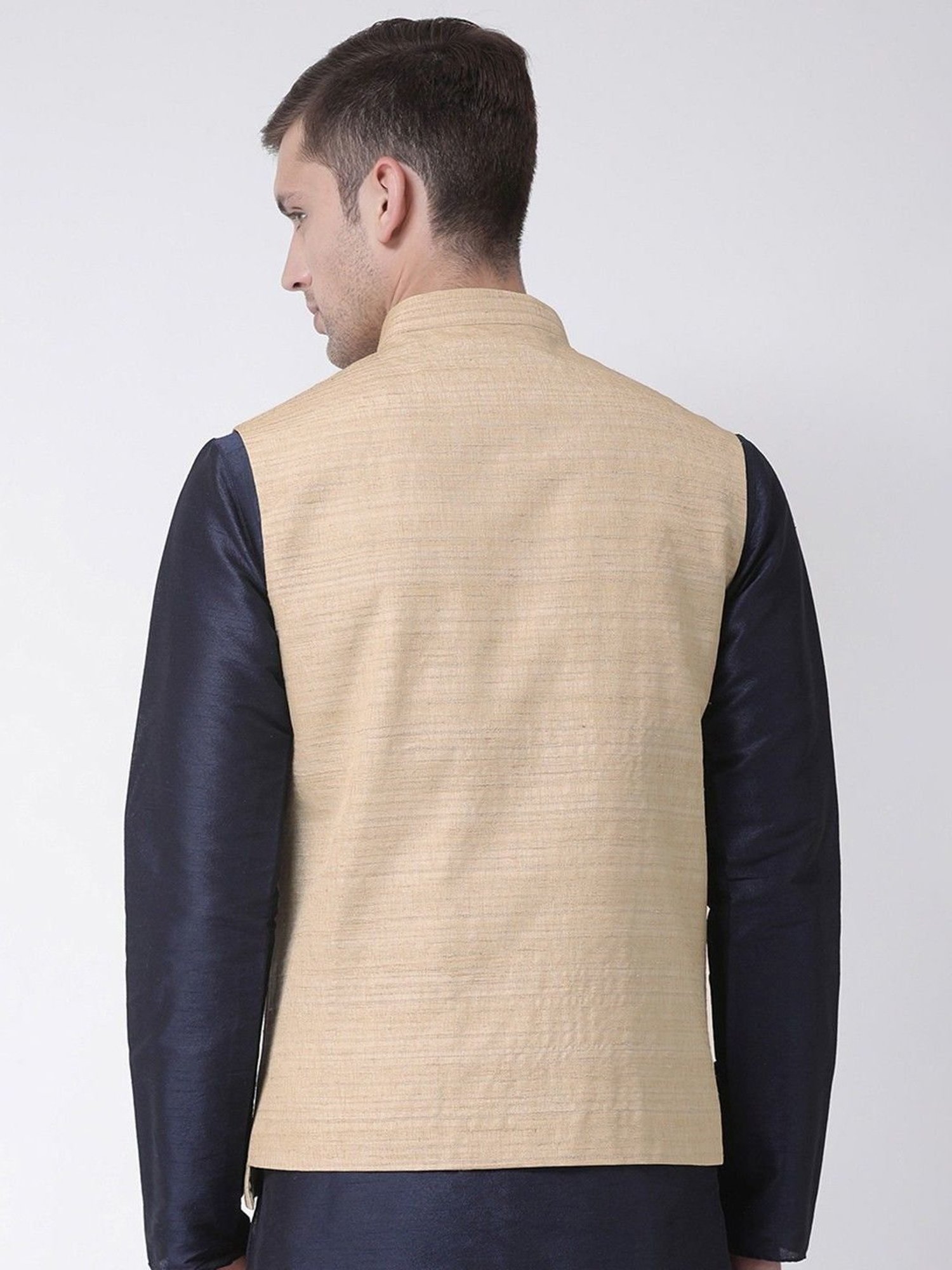 Fabindia Multicolor Regular Fit Printed Cotton Nehru Jacket