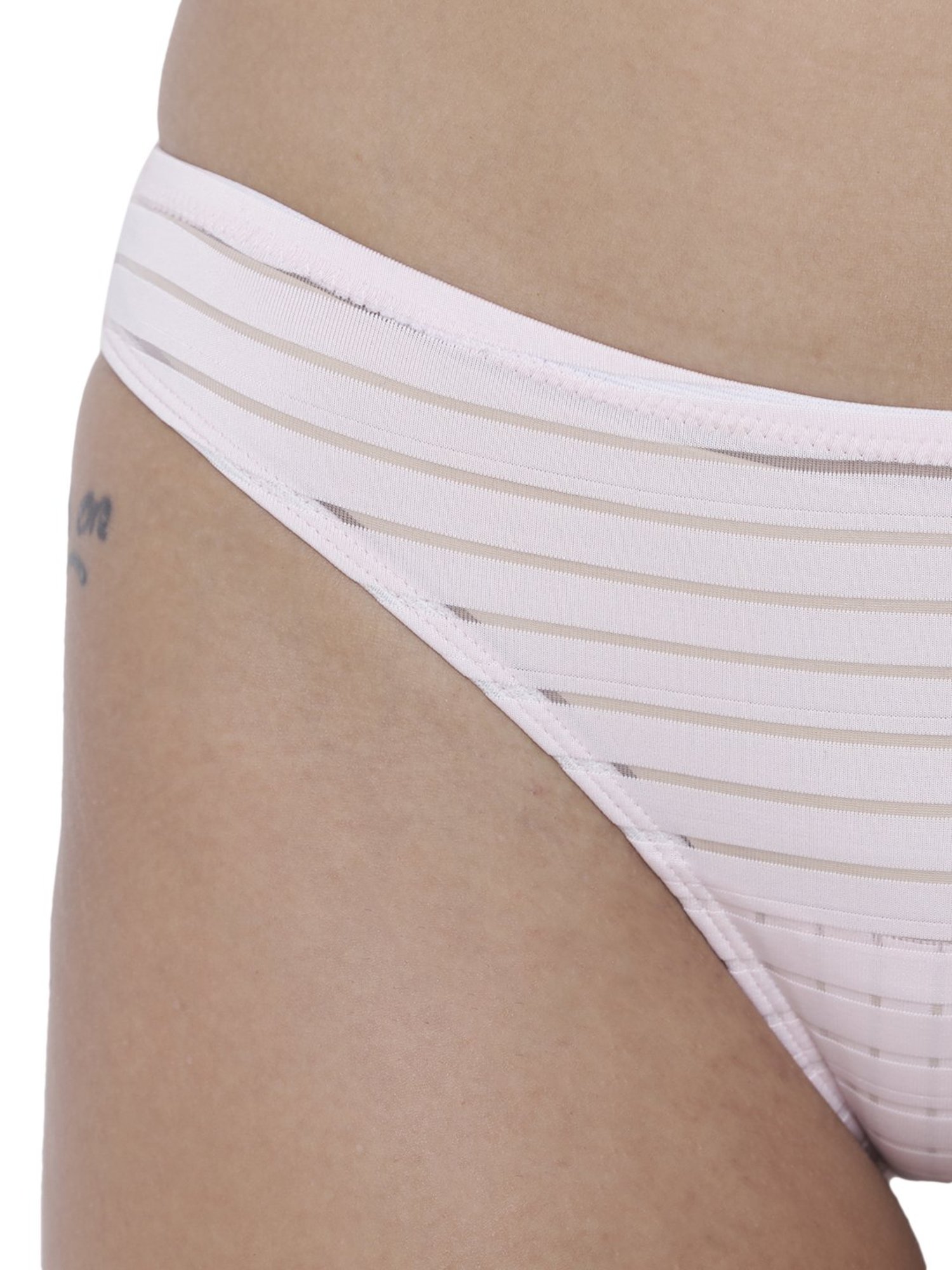 BASIICS by La Intimo Rose Quartz Striped Bikini Panty