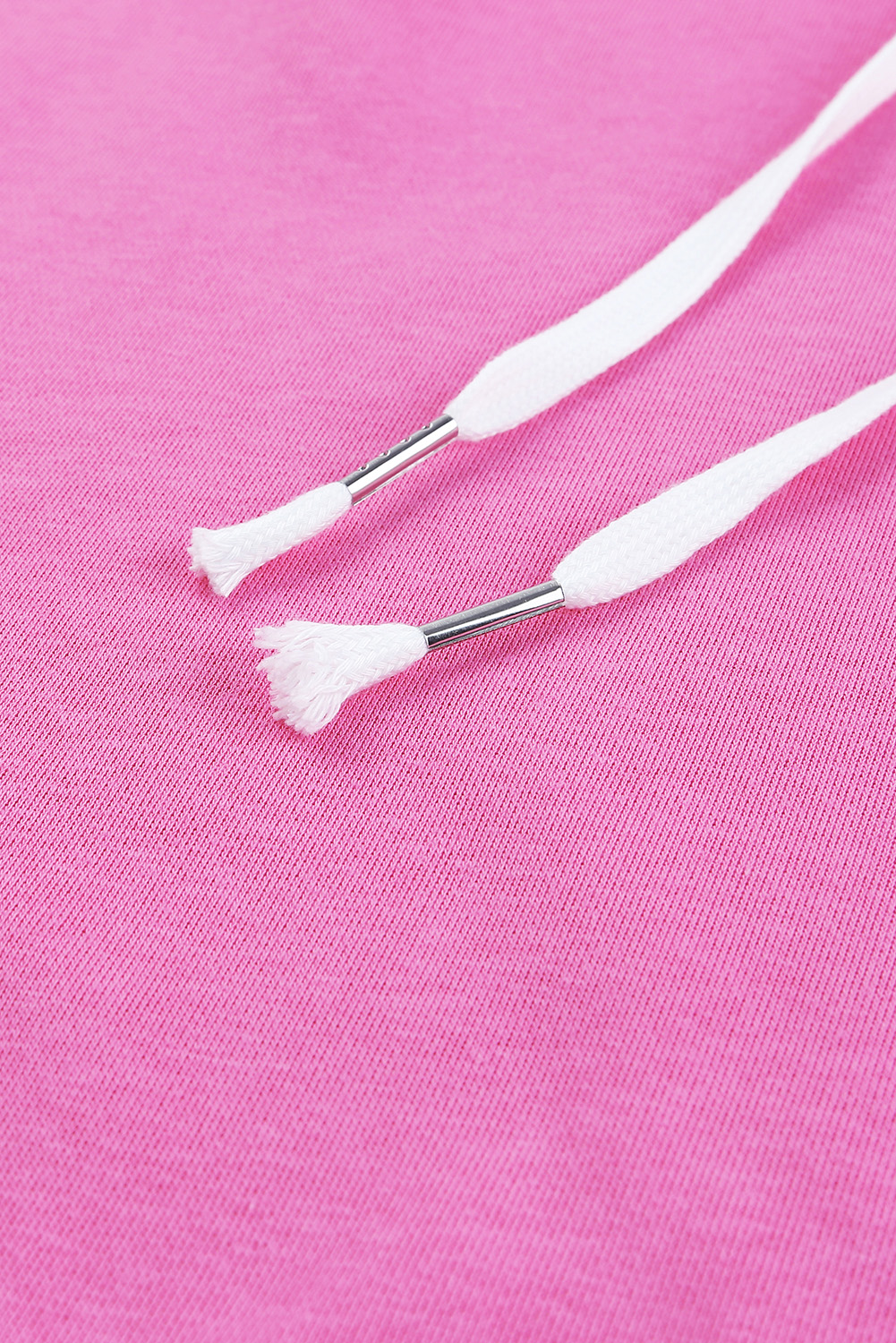 Pink Sequins Candy Cane Round Neck Sweatshirt