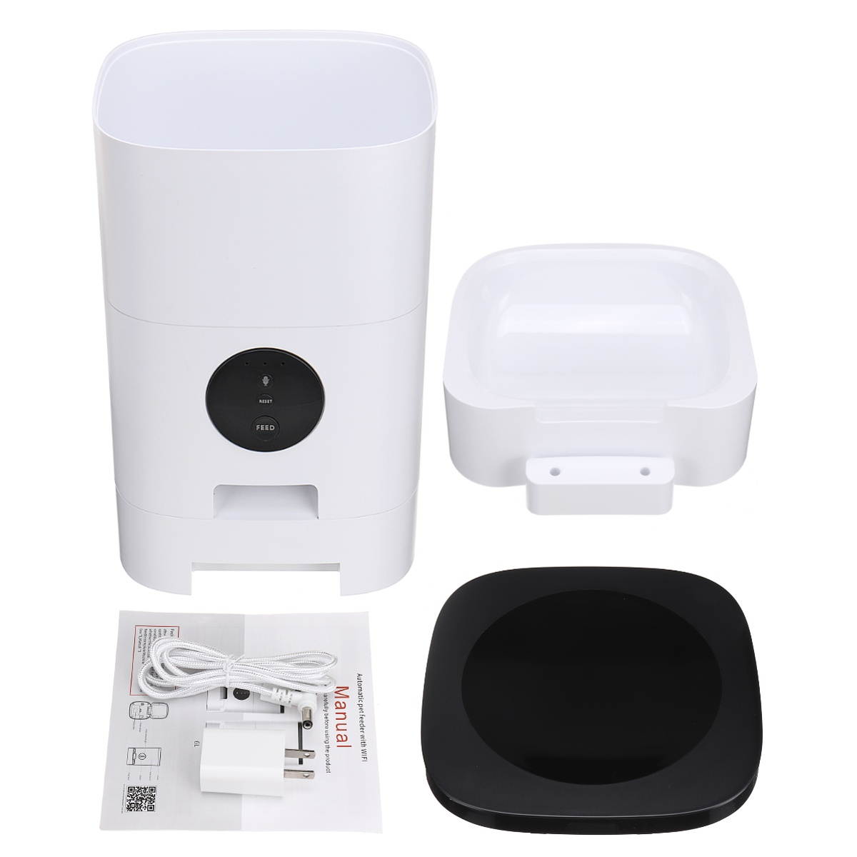 Automatic Pet Feeder LCD Display APP Control Timing Feeding Automatic Pet  Feeder Store Food Box-US Plug