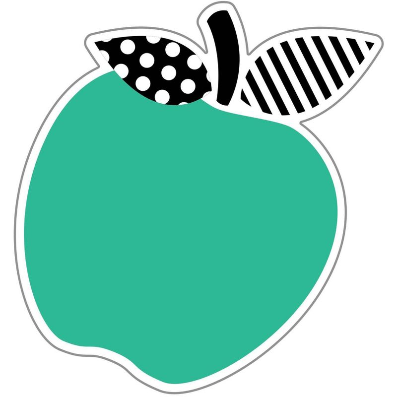 Schoolgirl Style 36pc Black, White and Stylish Brights Apples Cut-Outs 5.15" x 5.47"