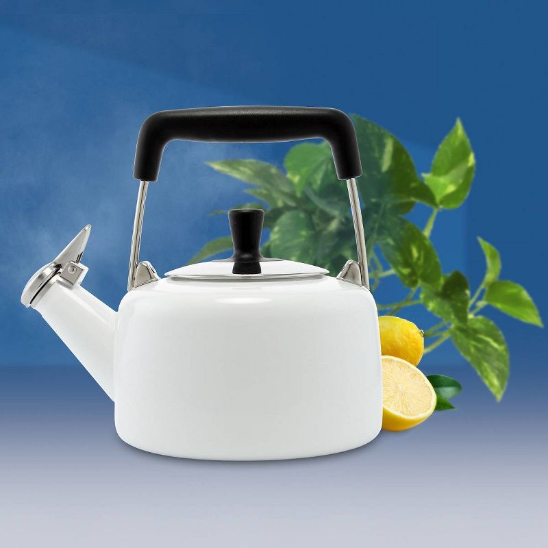 Chantal 1.4qt Freida Teakettle - White