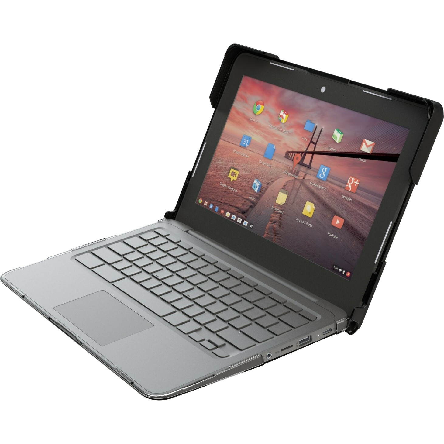 Gumdrop BumpTech HP Chromebook G6 11" Protective Case - Clear, Black