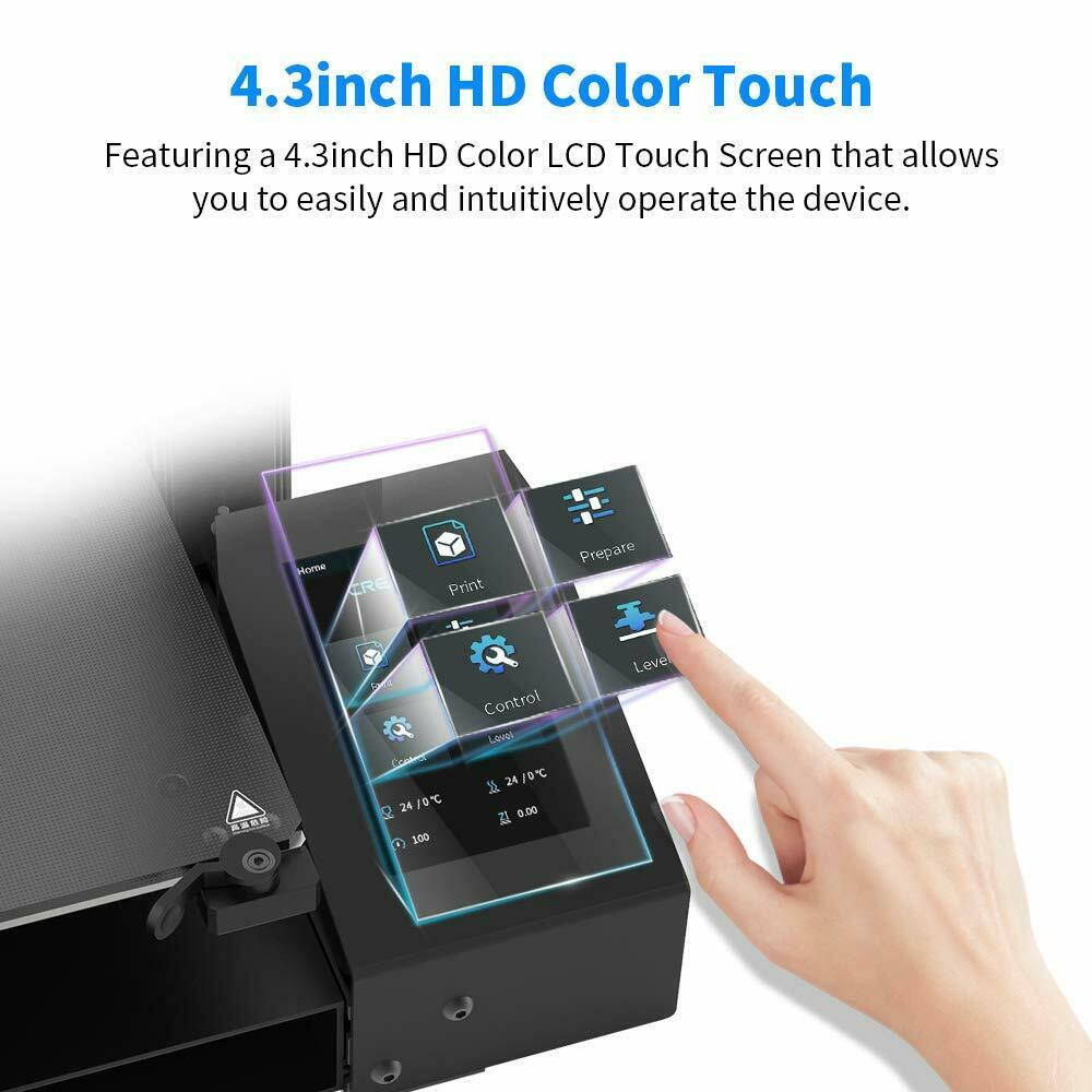 Creality CR-6 SE 3D Printer FDM Leveling-Free with Silent Motherboard, Meanwell Power Supply, Touch Screen, Tempered Glass Plate and Dual Z-axis Print Size 235 x 235 x 250 mm