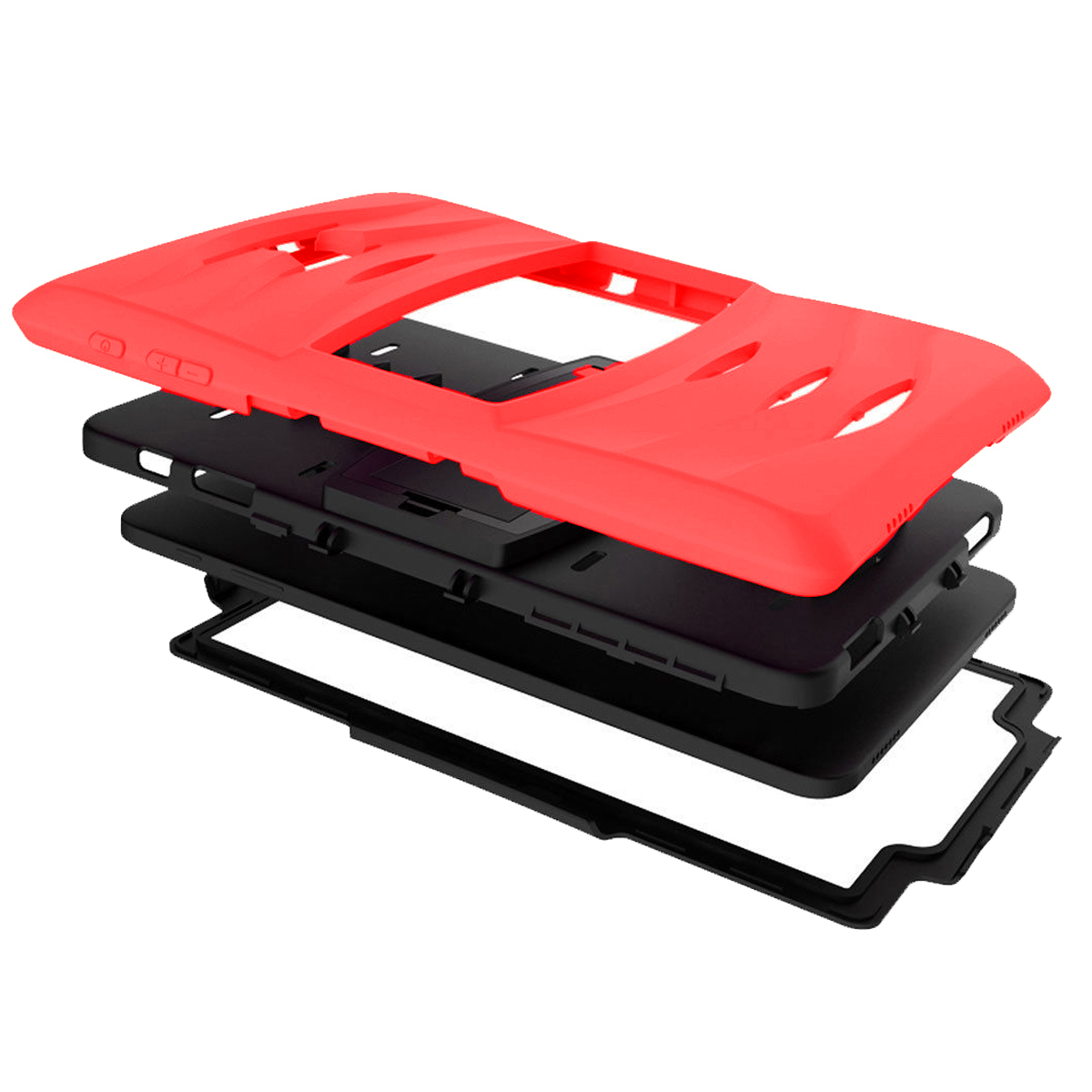 KIQ Heavy Duty Military Armor Case, Tablet Cover, Built-in Kickstand, cut-outs for camera and charging ports For Samsung Galaxy Tab A 8.0 SM-T350 (2015) (Purple)