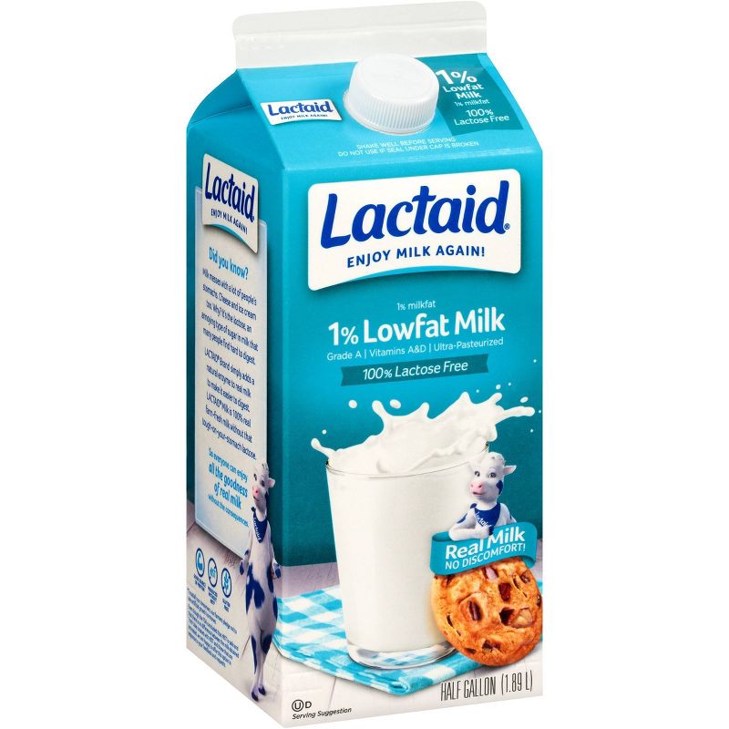 Lactaid Lactose-Free 1% Milk - 0.5gal