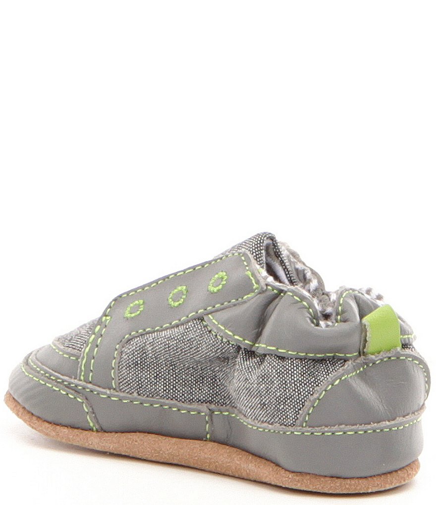 Robeez Newborn-18 Months Stylish Canvas Steve Baby Crib Shoes (Infant)