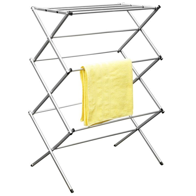 Sunbeam 3 Tier Rust-Proof Enamel Coated Steel Collapsible Clothes Drying Rack, Grey