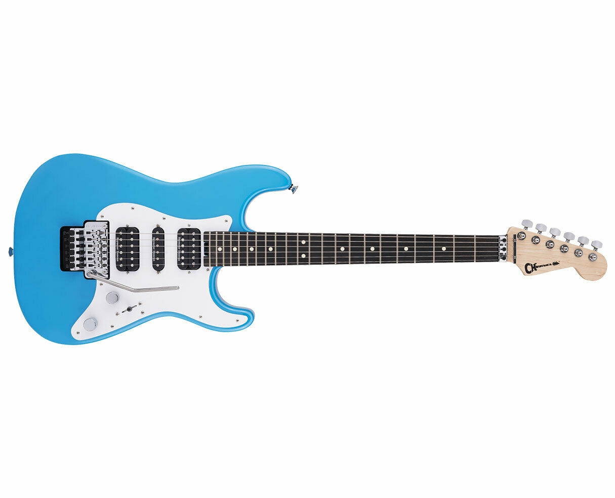 Charvel Pro-Mod So-Cal Style 1 HSH FR E Ebony FB Robin's Egg Blue