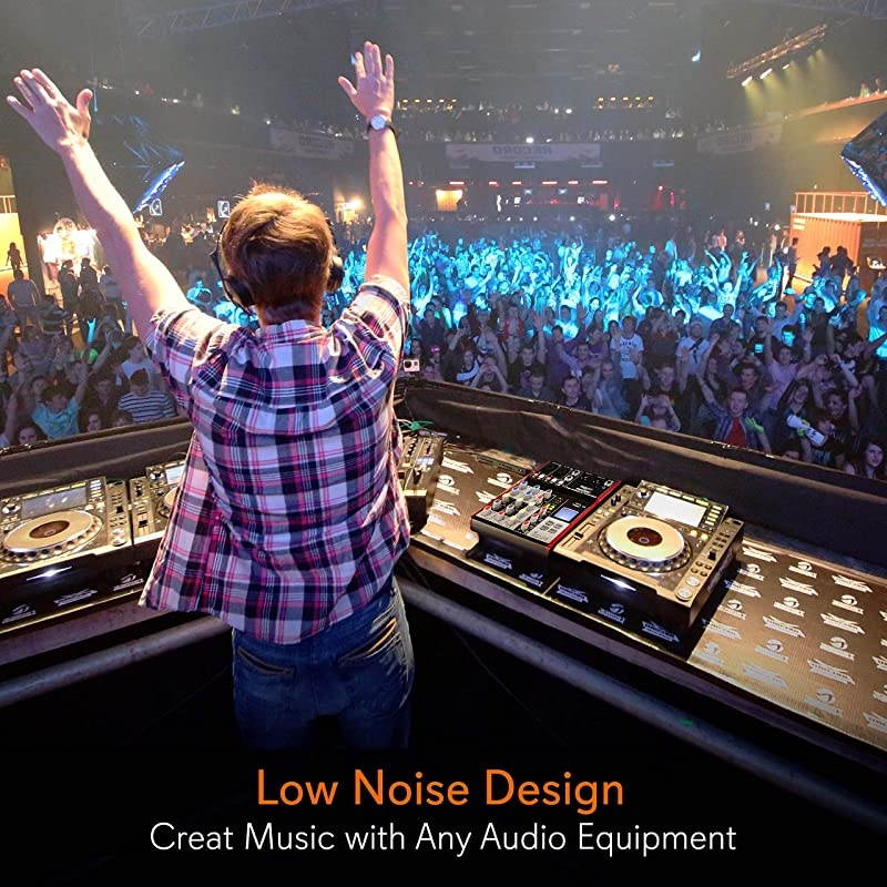 Sound 4 Channel Bluetooth Compatible Professional Portable Digital DJ Console W/USB Mixer Audio Interface-Mixing Boards for Studio Recording PMXU48BT.5