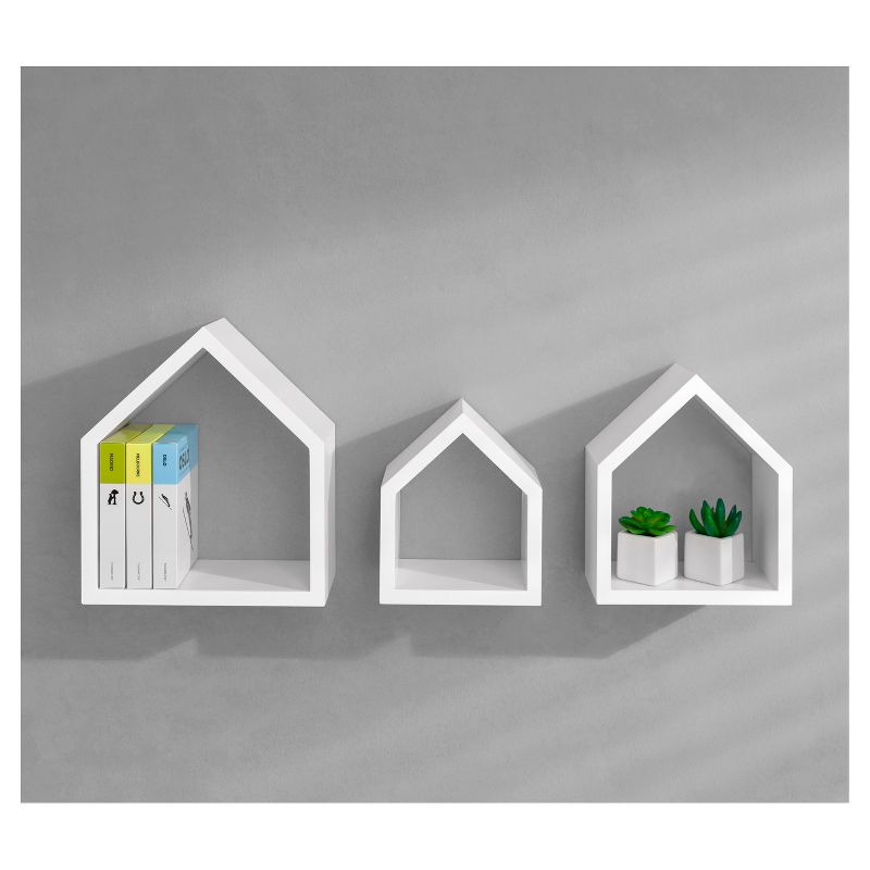 3pc Dolle Lodge Set Floating Wall Shelves - White