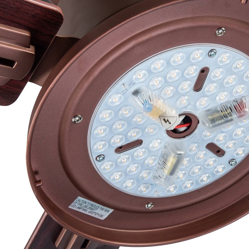 51" LED 4-Blade Adiar Integrated Ceiling Fan - River of Goods