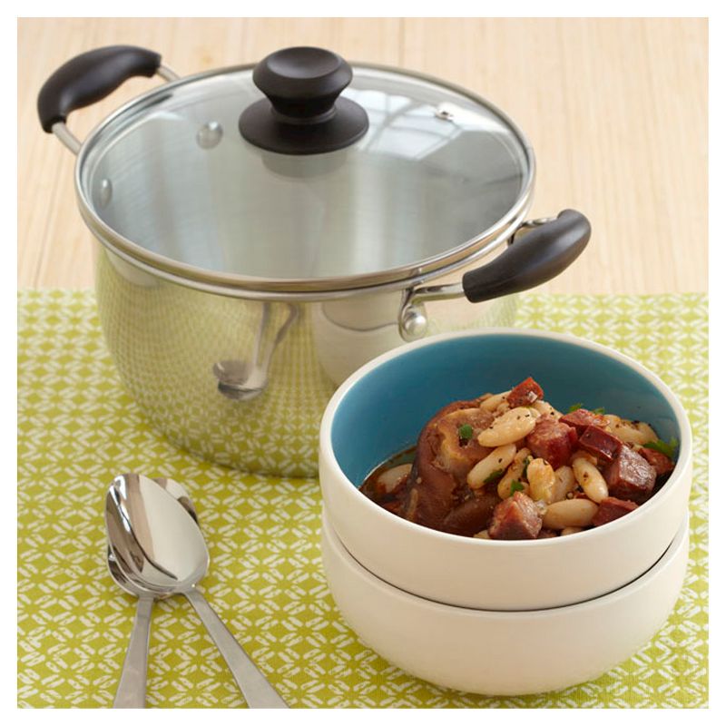 IMUSA 4qt Aluminum Pot with Glass Lid and Bakelite Handles