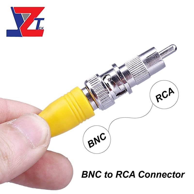 4 Pack 100ft BNC Video Power Cable Security Camera Extension Wire Cord Extension Cable with 8pcs BNC to RCA Connectors for CCTV DVR Surveillance System4 PackBlack