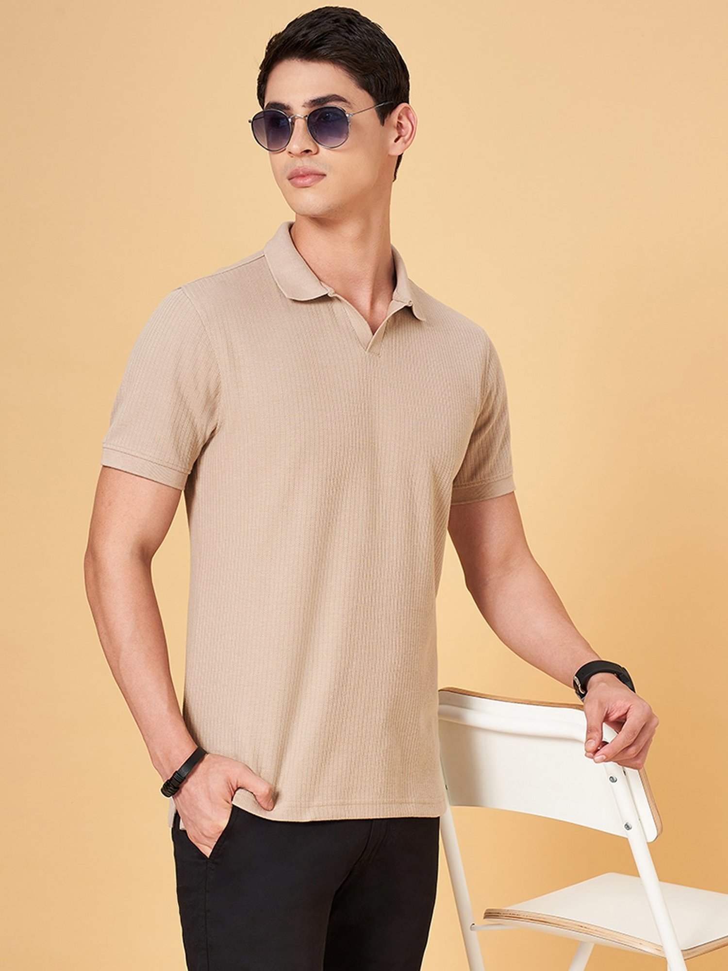 Byford By Pantaloons Navajo Slim Fit Polo T-Shirt