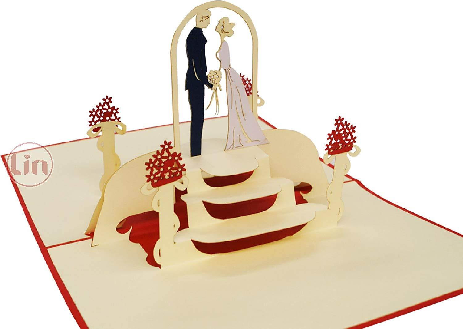 LIN Pop Up 3D Greeting Card for Halloween, Scary Bat