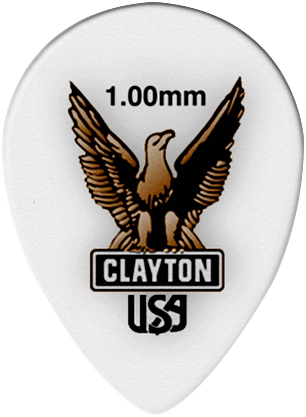 Clayton ST100-12 Acetal Polymer Small Teardrop Guitar Picks, 1 mm - 12 Pieces
