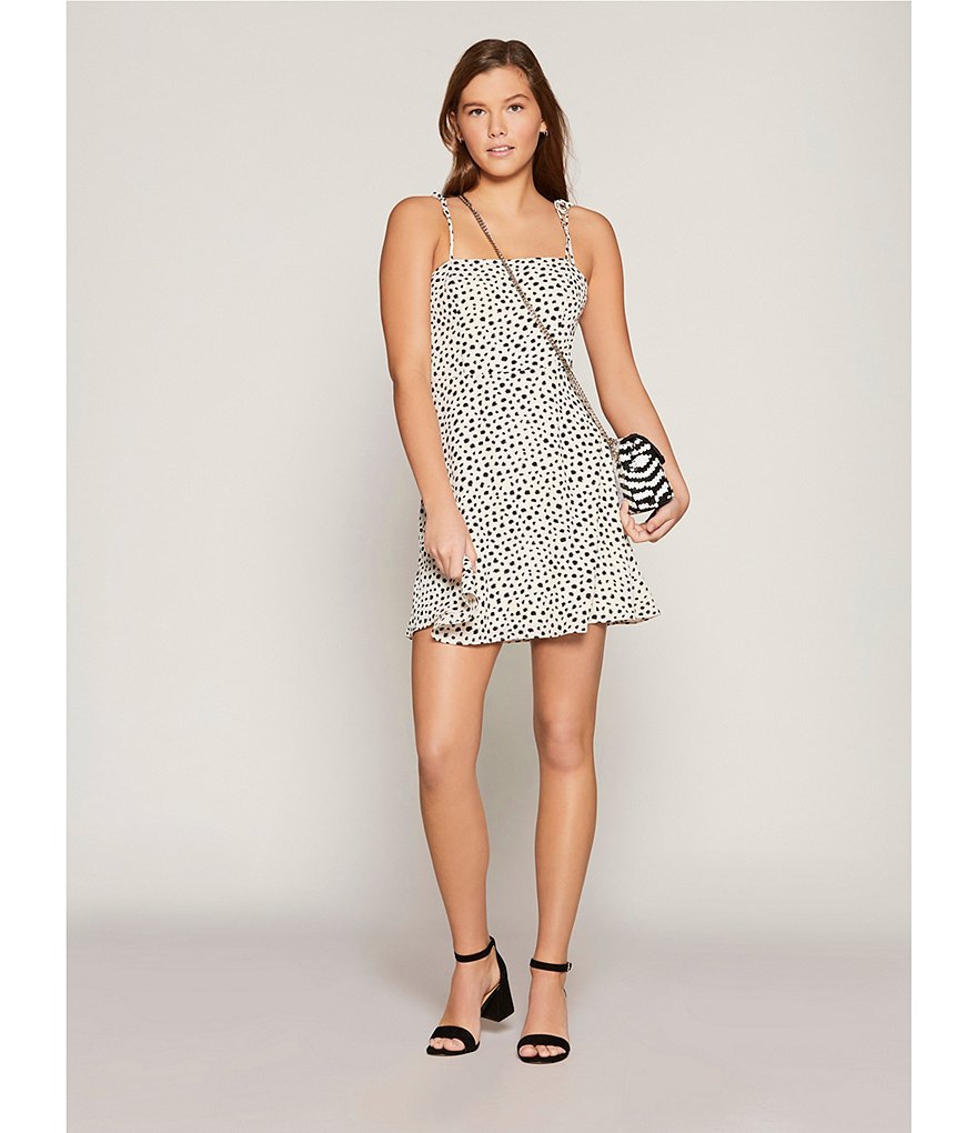 GB Tie Strap Dotted Mini Dress