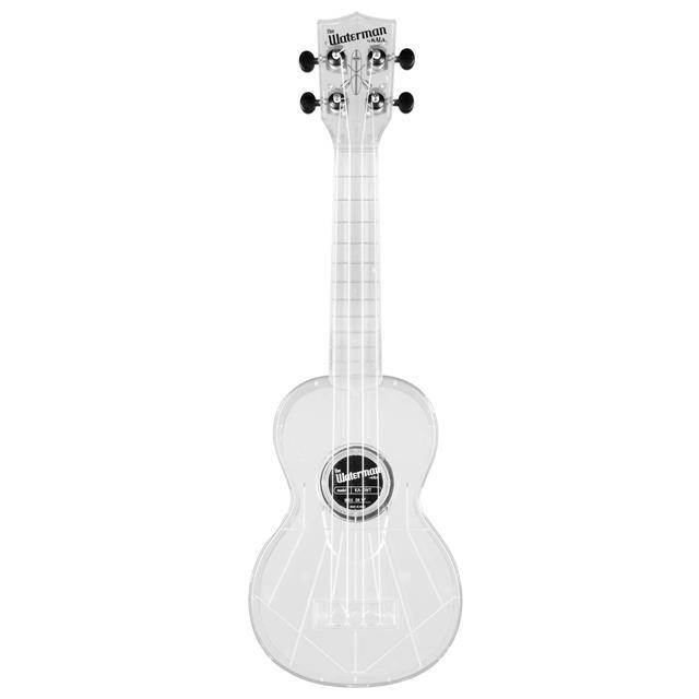 Kala Gloss All Clear Transparent Ice Waterman Soprano Ukulele with Tote Bag