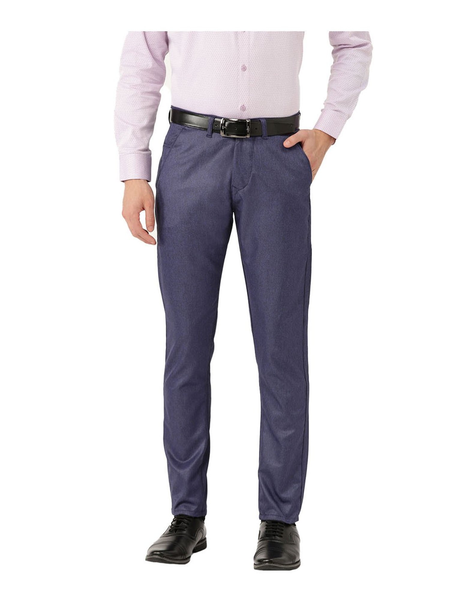 Sojanya Royal Blue Regular Slim Fit Trousers