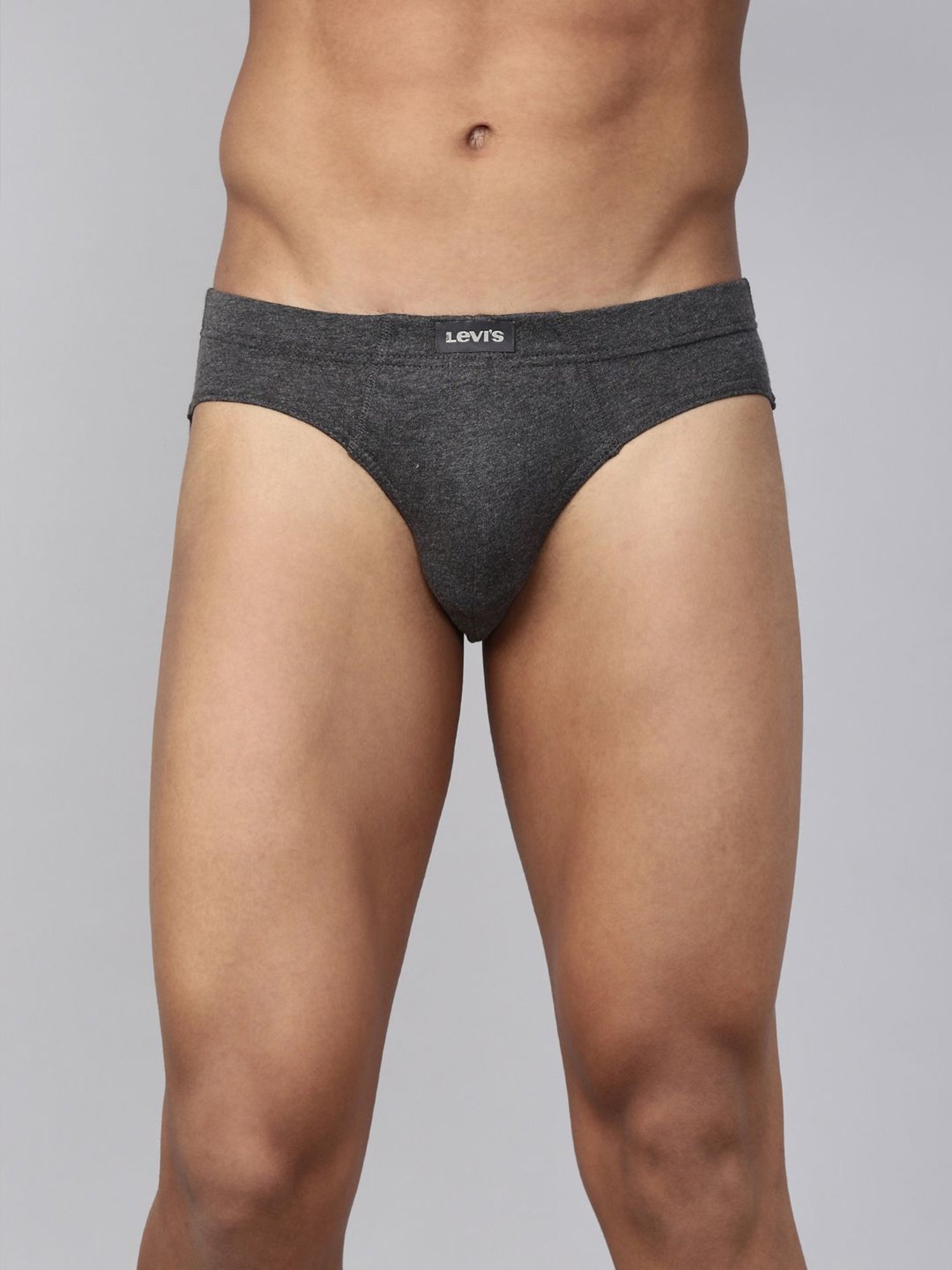 Levi's Grey Cotton Regular Fit Briefs