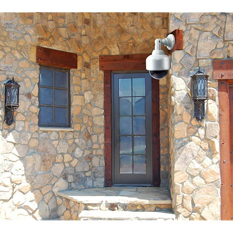 Fake Security Camera Dummy Camera Dome Shaped Decoy Realistic Look Surveillance System + Bonus Warning Sticker IndoorOutdoor Use Perfect for Businesses Shops by