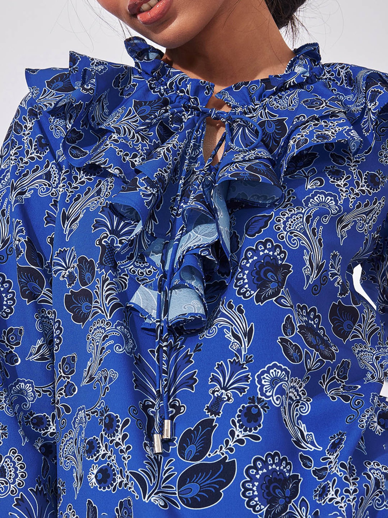 The Label Life Blue Floral Top