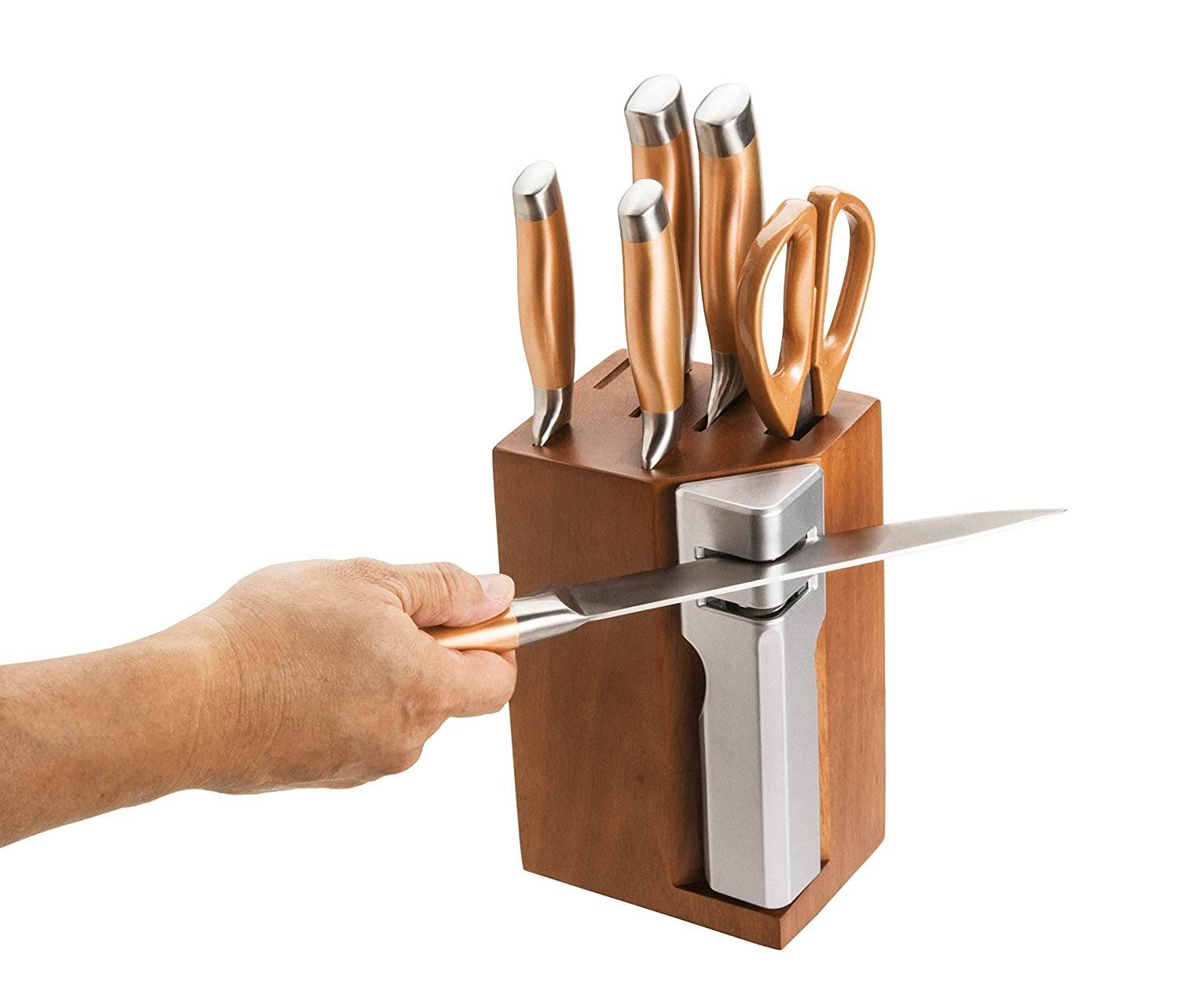 Stainless Steel Blade Knife Set with Block (7-Piece)