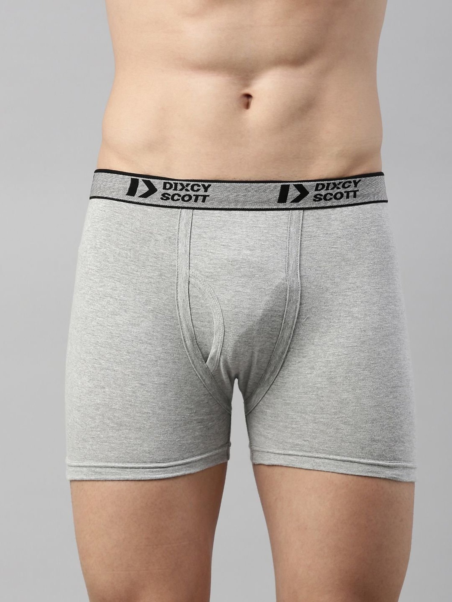 Dixcy Scott Originals Grey Cotton Regular Fit Trunks