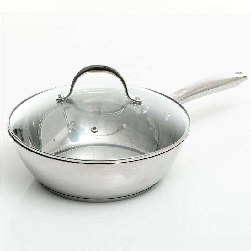 Oster Ridgewell 13 piece Stainless Steel  Belly Shape Cookware Set in Silver Mirror Polish with Hollow Handle