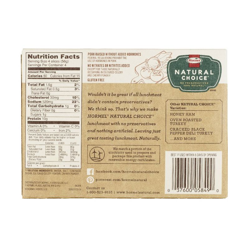 Hormel Natural Choice Smoked Ham - 8oz