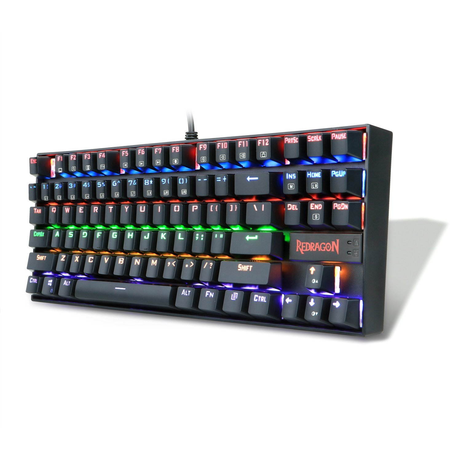 Redragon K552-R KUMARA Rainbow LED Backlit Mechanical Gaming Keyboard (Black)