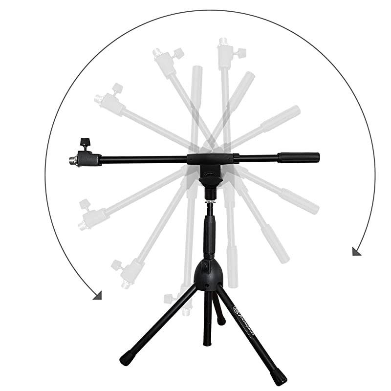 MS-101L Low Profile Microphone Stand with Boom (2-Pack)