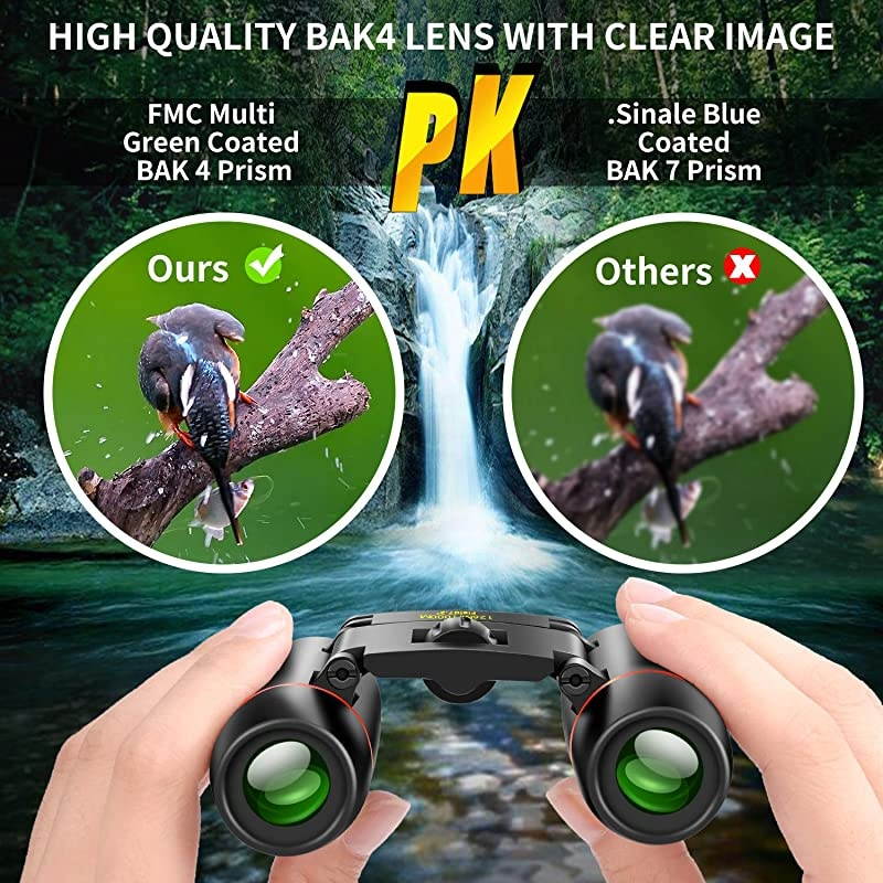12X25 Small Pocket Binoculars Compact AdultsMini Kids Binoculars Boys for Bird WatchingConcert Theater Opera
