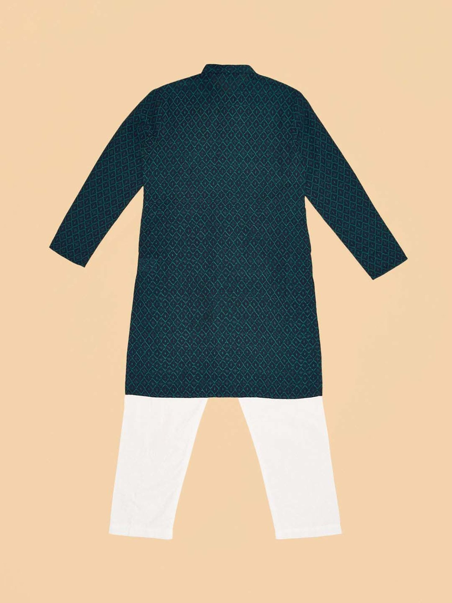 Indus Route by Pantaloons Boys Hydro Cotton Printed Full Sleeves Kurta Sets
