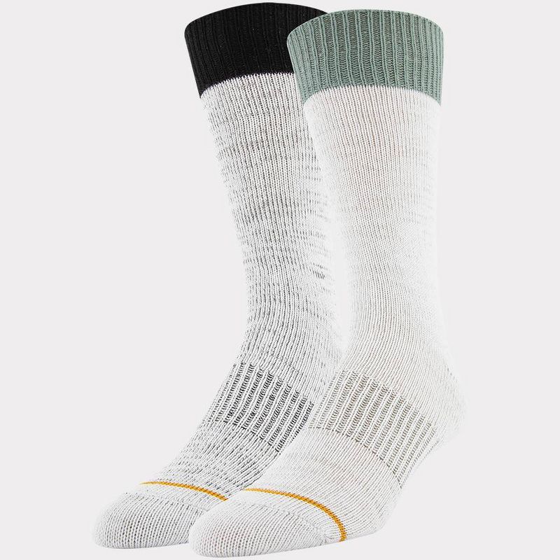 Signature Gold by GOLDTOE Men's Native Nomad Crew Double Faced Socks 2pk - Black 6-12.5