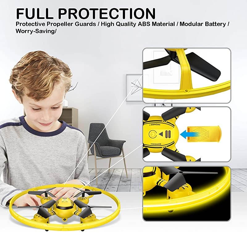 Q8 FPV Drone with Camera for Kids Adults,RC Drones for Kids,Quadcopter with Yellow Light,Altitude Hold,Gravity Sensor and Remote Control,Kids Gifts Toys for Boys and Girls