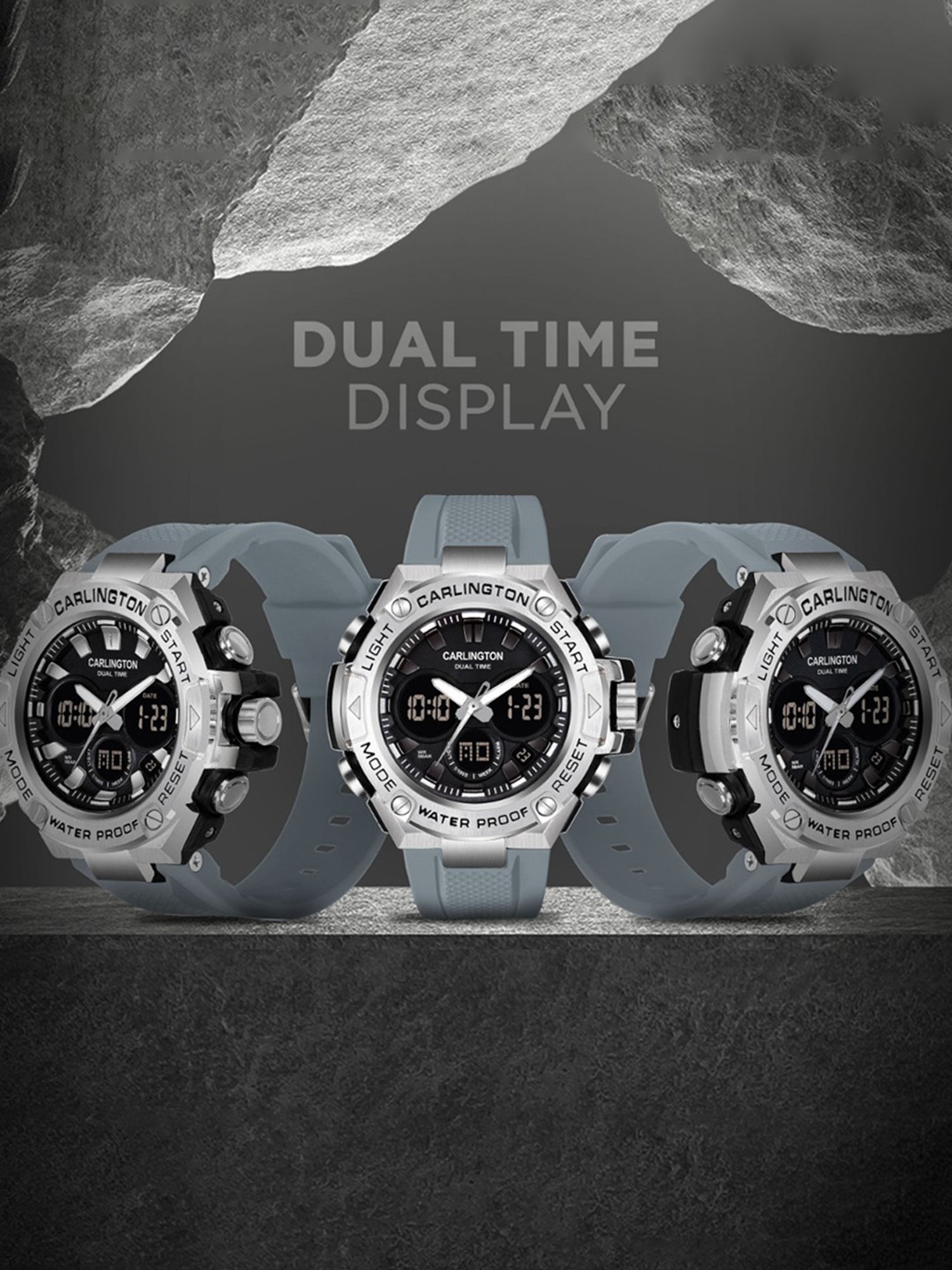 Carlington Endurance 9107 Grey Chronograph Watch for Men