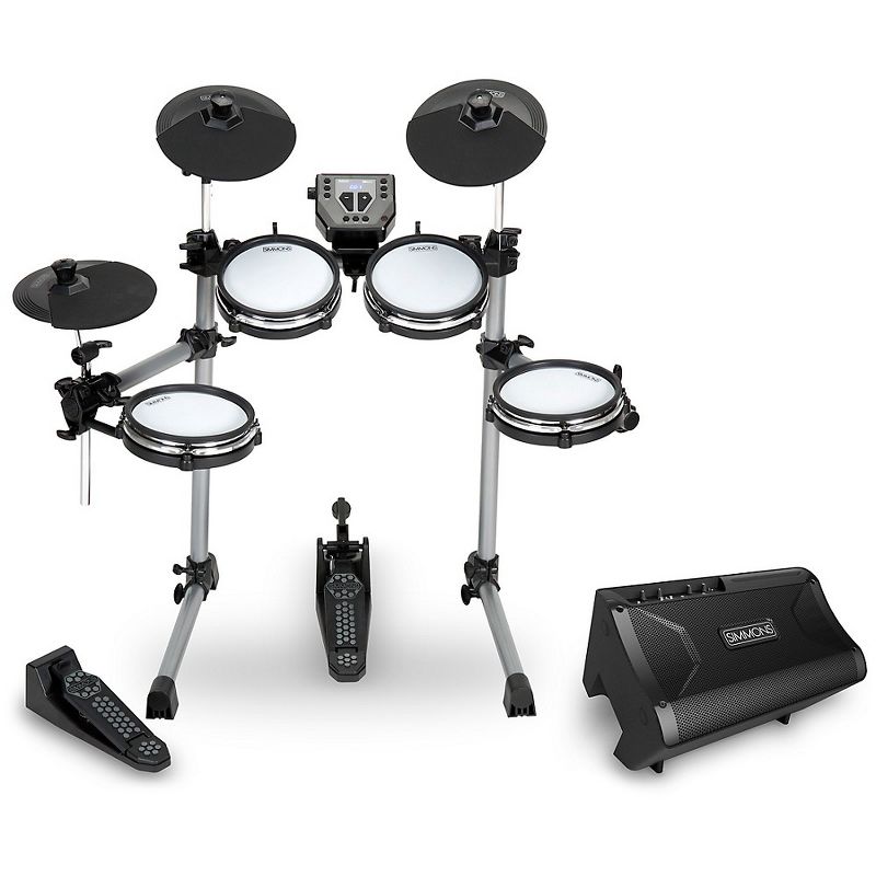 LyxJam 8-Piece Electronic Drum Kit, Professional Drum Set with Real Mesh Fabric, 448 Preloaded Sounds, 70 Songs, 15-Song Recording Capacity, Choke,Rim,Edge Capability & Kick Pad, Drum Sticks Included