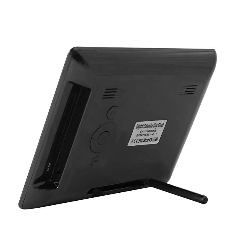 Newest Version Large Display Digital Calendar Day Clock 12 Alarm Options Level 5 Auto Dimmable Display Extra Large NonAbbreviated Day and Month Perfect for Seniors