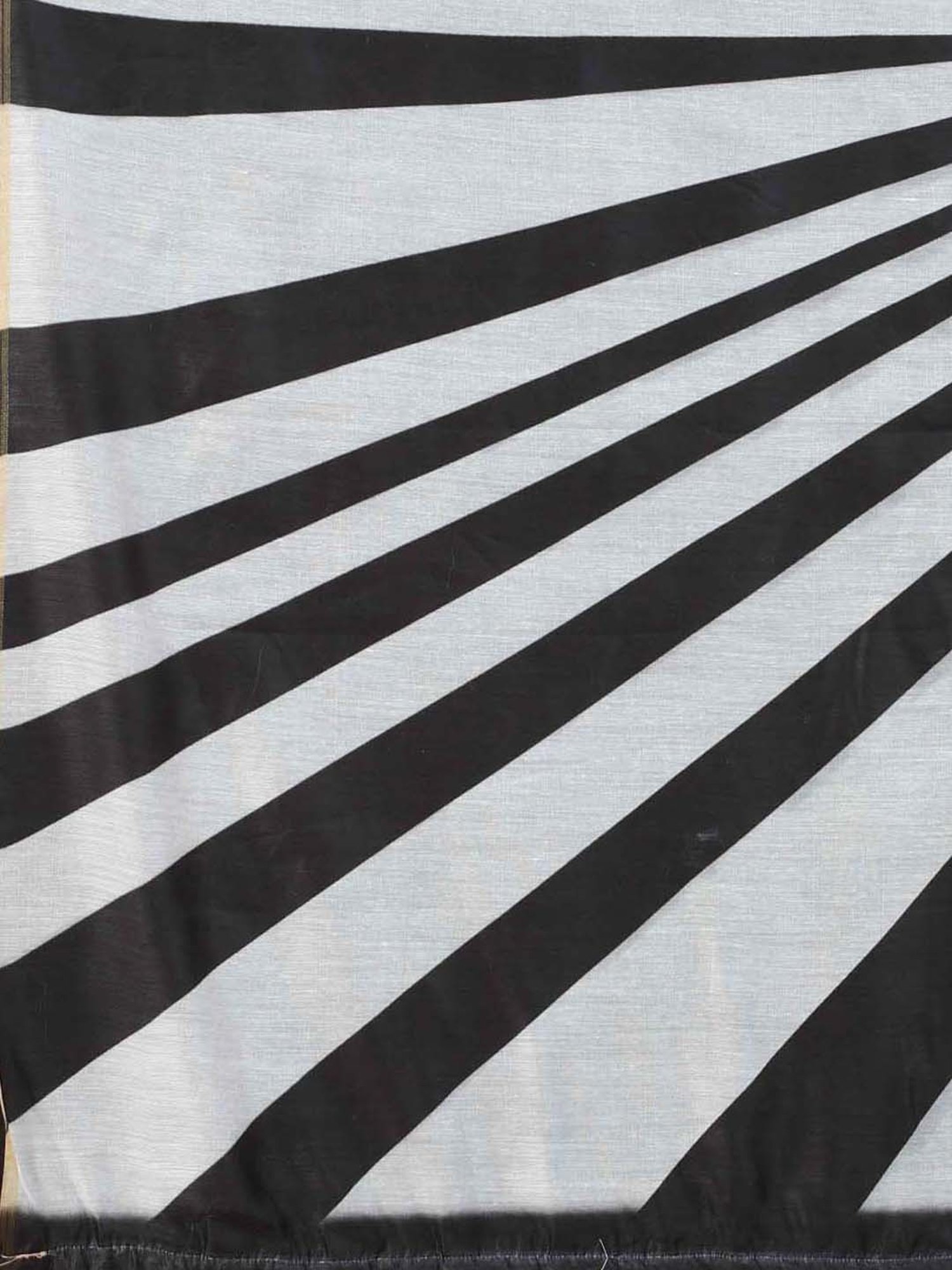 Silk Land White & Black Printed Saree With Unstitched Blouse