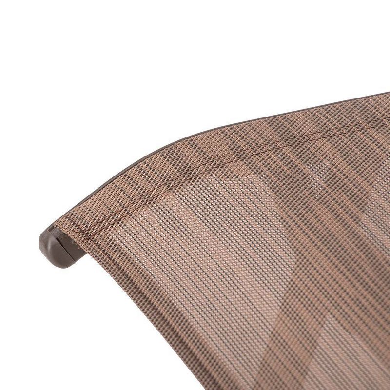 2pc Outdoor Adjustable Chaise Lounge Chairs - Brown - Crestlive Products