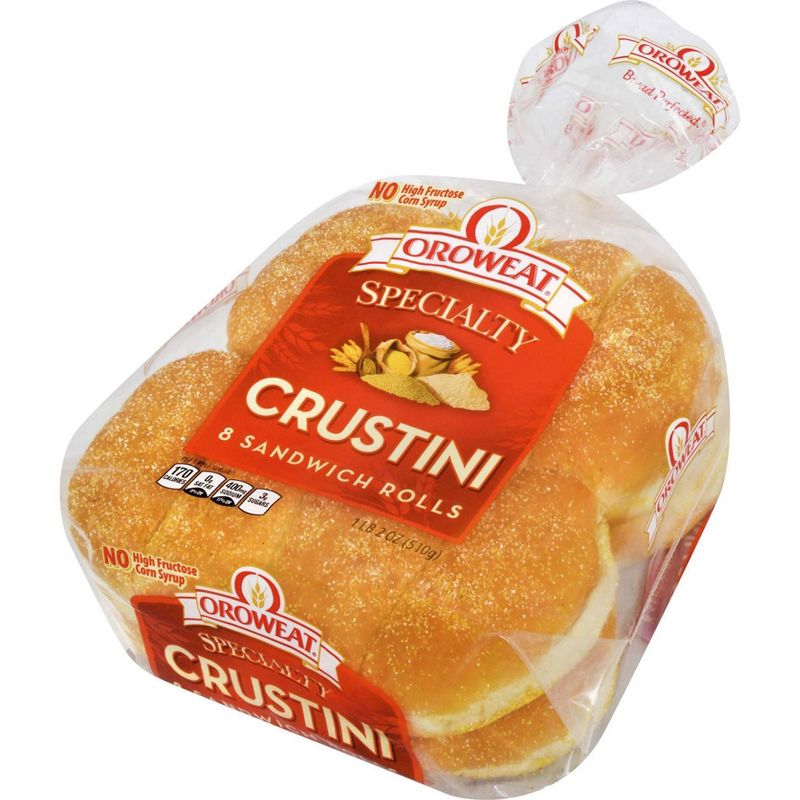 Oroweat White Crustini Rolls - 18oz