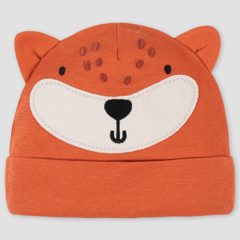 Yoga Sprout Baby Boy Cotton Caps 3pk, Fox, 0-6 Months