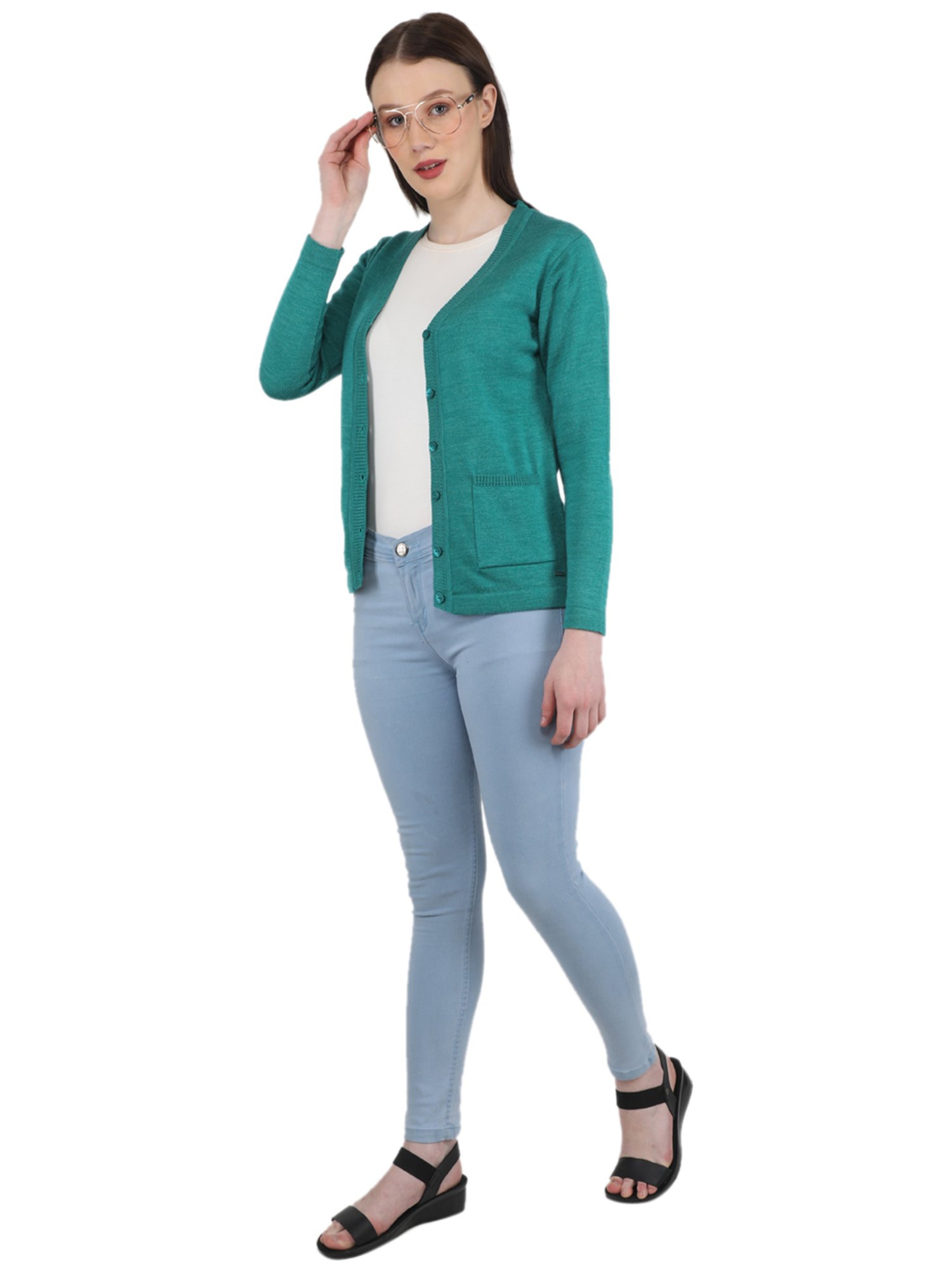 Monte Carlo Teal Cardigan
