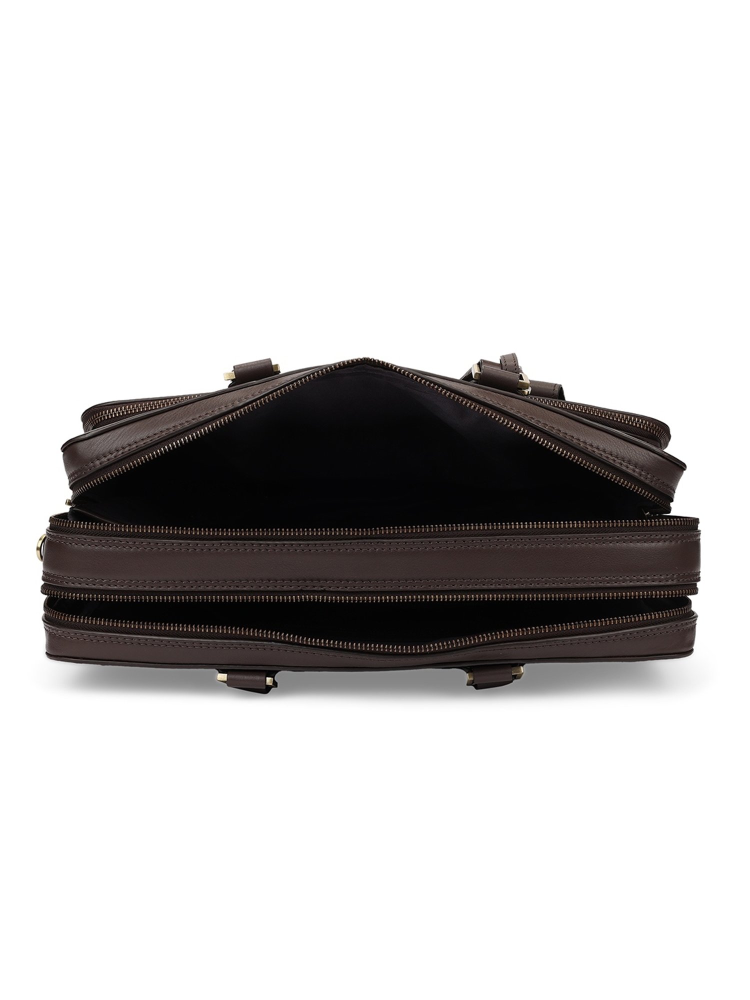 PERQUISITE WARREN Brown Leather Medium Messenger Bag