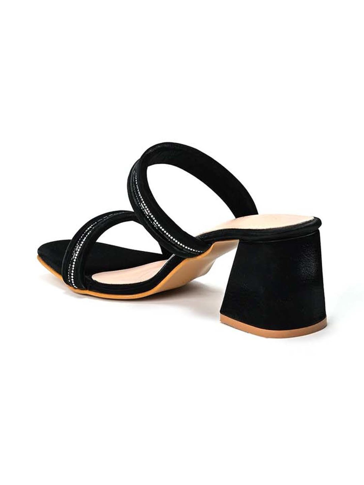 Scentra Women's Black Casual Sandals