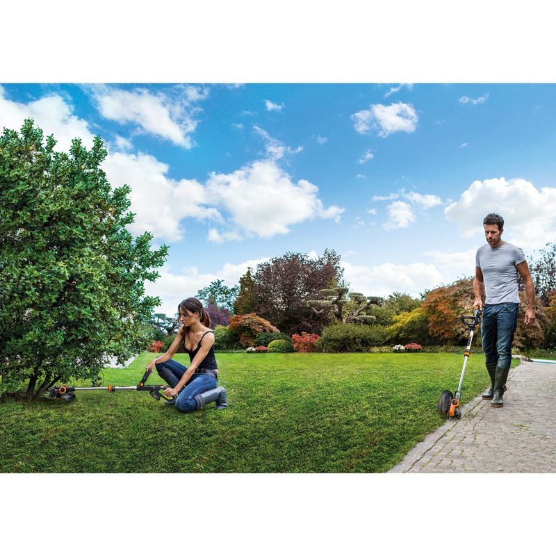 Worx WG911 Power Share 40V Lawn Mower and 20V Grass Trimmer (WG743 and WG163)