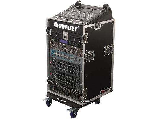 COMBO RACK: 10U SLANT, 16U VERTICAL WITH WHEELS